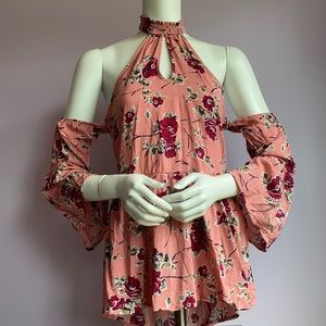 Indigo Rein Pink Floral Blouse
